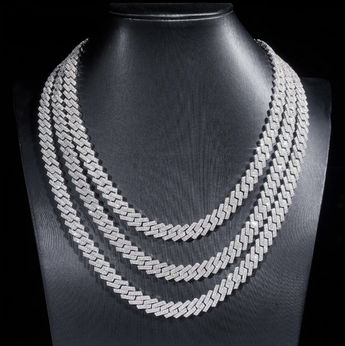 10MM Prong Moissanite Miami Cuban Link Chain/Bracelet