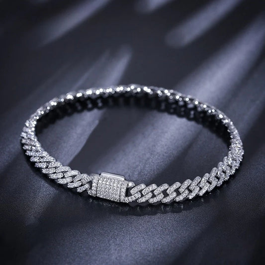 6MM Moissanite Cuban Link Bracelet