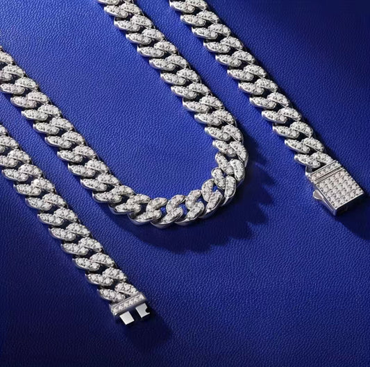 8MM Moissanite Cuban Link Chain