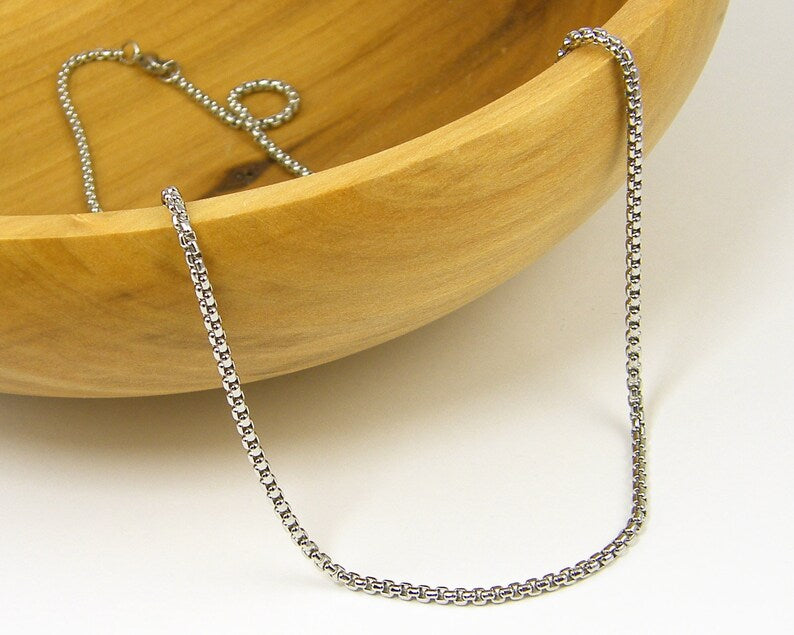 Stainless Steel 2MM Rounded Box Chain