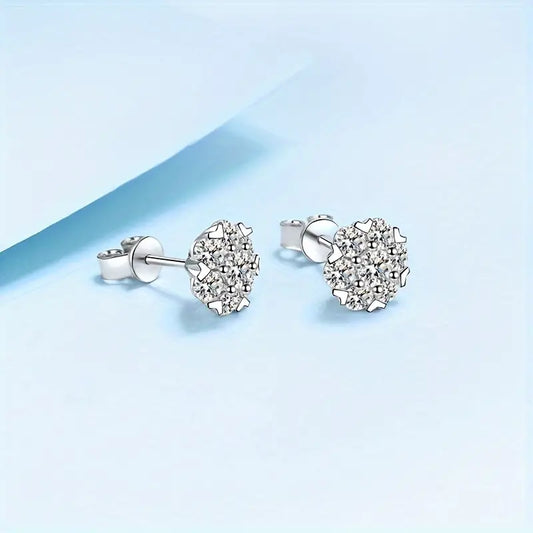 Moissanite Cluster Earrings