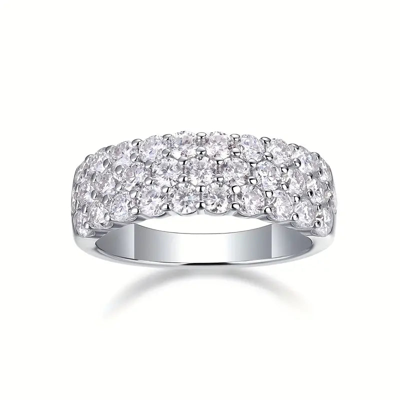 Moissanite Honeycomb Cluster Ring