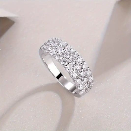 Moissanite Honeycomb Cluster Ring