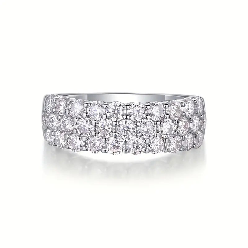 Moissanite Honeycomb Cluster Ring