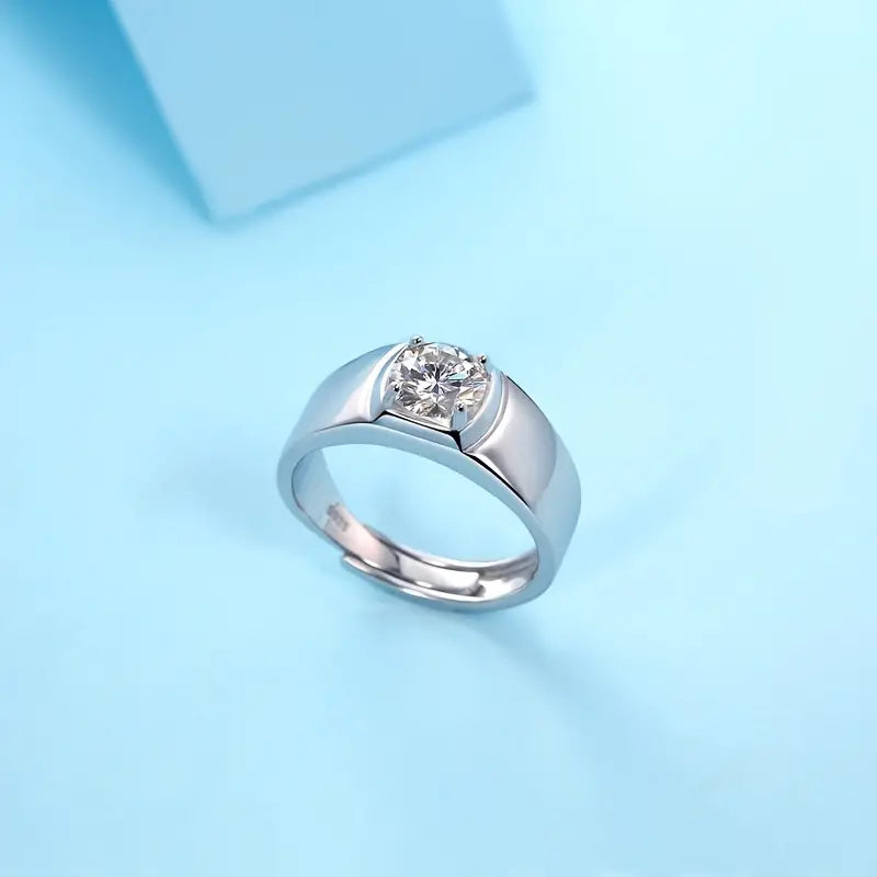 Moissanite Men's (1 Carat) Adjutable Ring