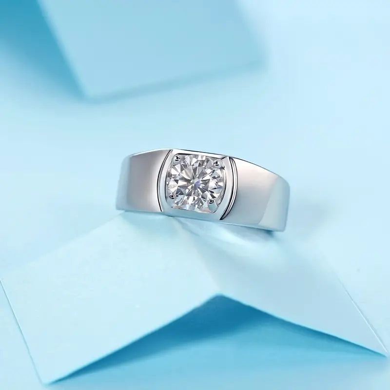 Moissanite Men's (1 Carat) Adjutable Ring