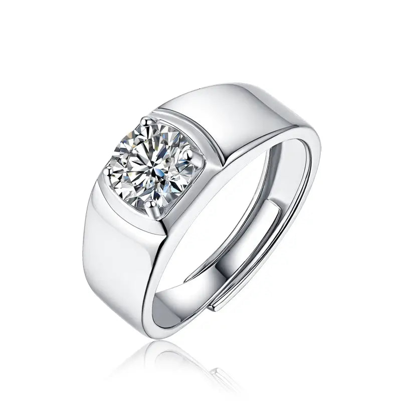 Moissanite Men's (1 Carat) Adjutable Ring