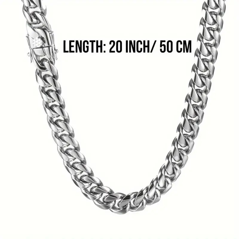 10MM Stainless Steel Miami Cuban Link (Bracelet and Chain Available)