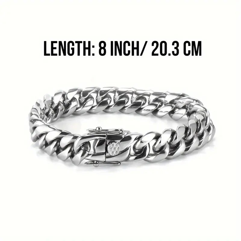 10MM Stainless Steel Miami Cuban Link (Bracelet and Chain Available)